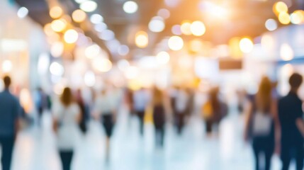 Blurred Image of People at a Convention