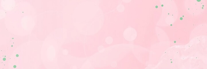 Abstract pink background with splashes of green, organic shapes, calming atmosphere