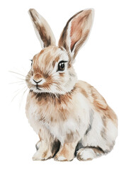 Obraz premium PNG Quiet rabbit with perked ears