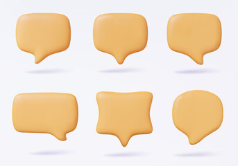 Bubble chat 3D vector icon or dialogue comment on isolated background. social media online concept. with set message, sms, communication, communicate digitally. 