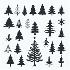 Obraz premium christmas trees seamless pattern