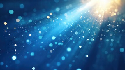 Obraz premium Ethereal Light and Sparkles in a Blue Atmosphere