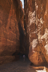 Siq the imposing canyon that serves as the entrance to the city of Petra in 2024