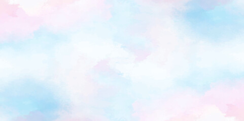 Pastel blue and white watercolor background, Old looking paper background, Digital art painting vintage background, Vector illustration.	
