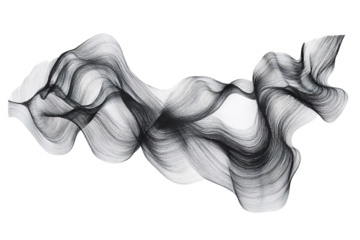 Elegant Black and White Fine Line Strands