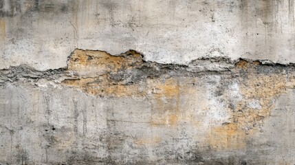 Textured concrete wall with weathered surfaces showcasing cracks and stains, adding an industrial touch to modern interior design.