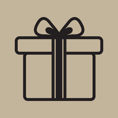 Gift box icon. Vector isolated elements. Christmas gift icon illustration vector symbol.