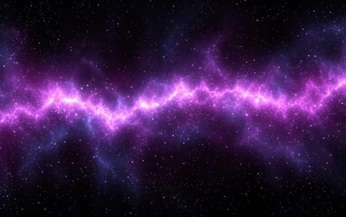 Obraz premium Abstract fractal, decorative sparkling violet cosmic clouds with soft blur on dark background , isolated on white background, , copy space, copy space for text,