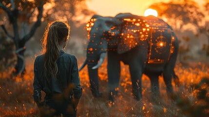 An innovative safari with interactive digital animal tracking tools and holographic wildlife observations promoting wildlife travel 