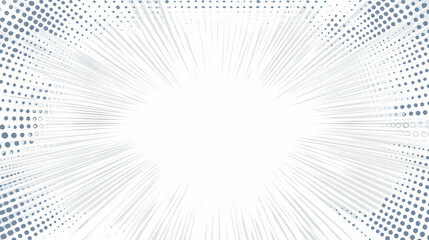 Abstract burst background with radiating lines and halftone dots, creating a dynamic and energetic design.