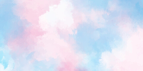 Pastel blue and white watercolor background, Old looking paper background, Digital art painting vintage background, Vector illustration.	