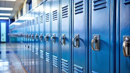 school lockers close up view