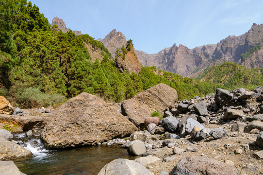 Caldera de Taburiente National Park at La Palma, Canary Islands, Spain.