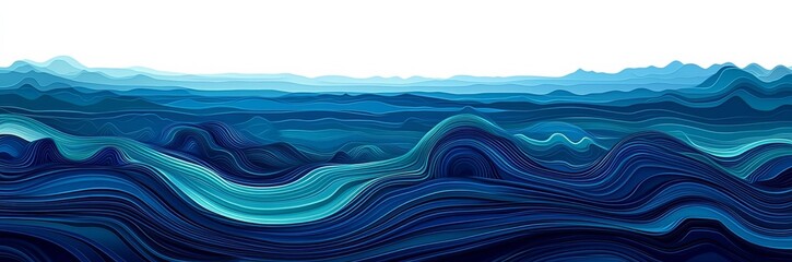 artistic horizontal header with midnight blue, light sea green and strong blue colors
