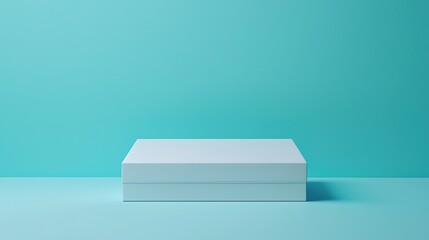 Minimalist packaging box mockup clean white design studio setting product photography artistic perspective modern aesthetic