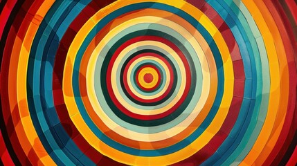 Naklejka premium Abstract concentric circles in vibrant colors.