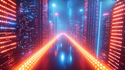 Cool triangular shaped futuristic sci-fi techno lights , isolated on white background,  , copy space, copy space for text,