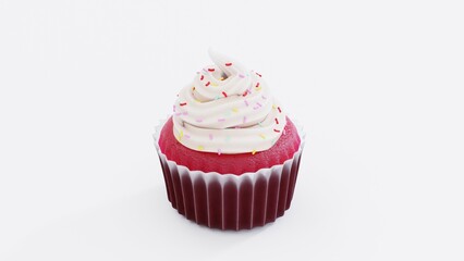Delicious Cupcake with Buttercream Frosting and Sprinkles | Perfect for Bakery Promotions, Dessert Branding, Food Styling, and Creative Cupcake Packaging Designs