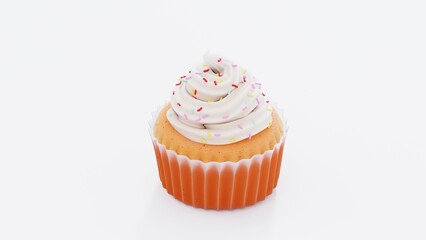 Delicious Cupcake with Buttercream Frosting and Sprinkles | Perfect for Bakery Promotions, Dessert Branding, Food Styling, and Creative Cupcake Packaging Designs