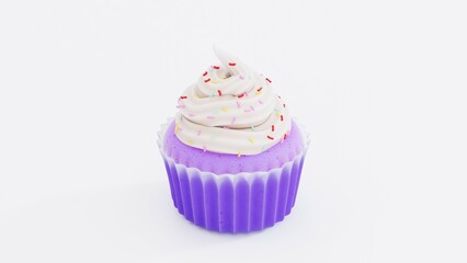 Delicious Cupcake with Buttercream Frosting and Sprinkles | Perfect for Bakery Promotions, Dessert Branding, Food Styling, and Creative Cupcake Packaging Designs