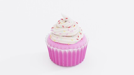 Delicious Cupcake with Buttercream Frosting and Sprinkles | Perfect for Bakery Promotions, Dessert Branding, Food Styling, and Creative Cupcake Packaging Designs