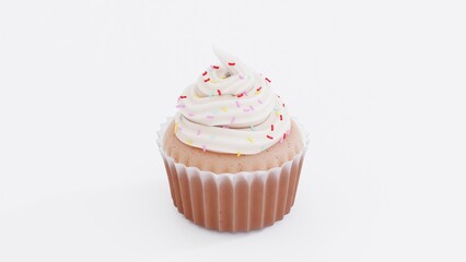 Delicious Cupcake with Buttercream Frosting and Sprinkles | Perfect for Bakery Promotions, Dessert Branding, Food Styling, and Creative Cupcake Packaging Designs