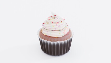 Delicious Cupcake with Buttercream Frosting and Sprinkles | Perfect for Bakery Promotions, Dessert Branding, Food Styling, and Creative Cupcake Packaging Designs
