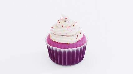 Delicious Cupcake with Buttercream Frosting and Sprinkles | Perfect for Bakery Promotions, Dessert Branding, Food Styling, and Creative Cupcake Packaging Designs