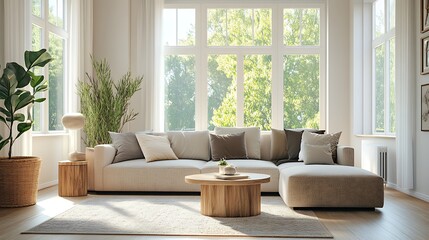 Elegant and Cozy Modern Bedroom Interior Design with Stylish Decor, mockup, poster and Background