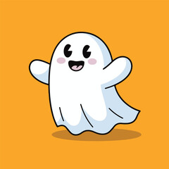 Low color low shadow minimalistic illustration-of Ghost