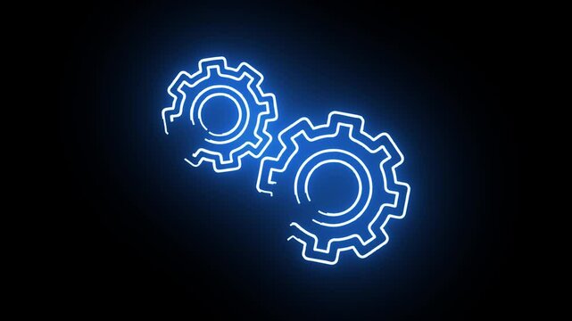 Glowing neon Commerce icon isolated on black background.