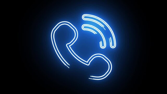 Glowing neon Commerce icon isolated on black background.
