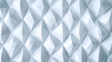 Abstract geometric white background.  Interlocking triangular shapes create a textured, 3D effect. Perfect for modern design projects.