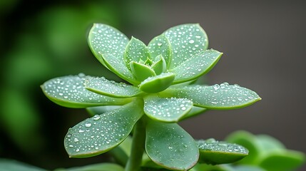 Refreshing succulent plant close-up nature macro photography greenery tranquil setting growth