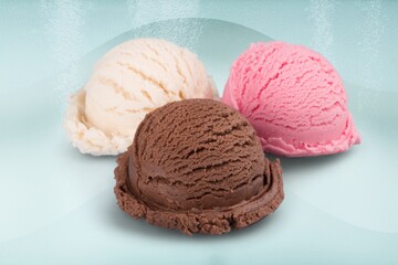 Tasty sweet cold fresh ice cream