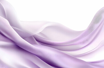 Obraz premium Abstract lavender fabric waves on white background.