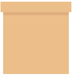 Brown cardboard and paper packaging box. Shipping carton open and closed box with breakable signs for parcel packaging template, transporting goods, delivery and transportation background.