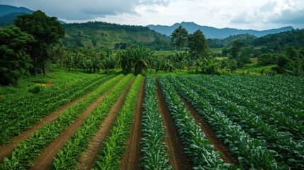 Agroforestry: Integrating trees and crops for sustainable farming practices.