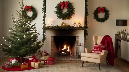 christmas tree and gifts