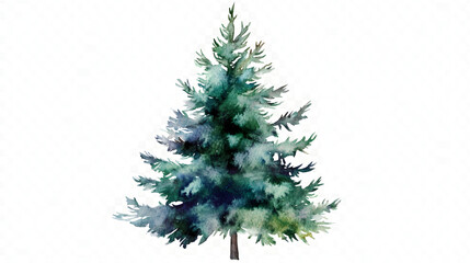 Fototapeta premium christmas tree on white background