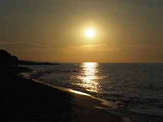 Golden Glints on the Sea 