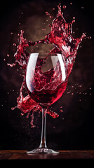 A glass of red wine. Alcohol. Wine.