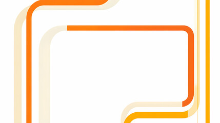 Abstract orange and beige rounded rectangular frame on white background.