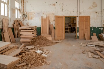 Carpentry Shop Premises – Woodworking Tools, Workshop Setup, and Skilled Craftsmanship in Action