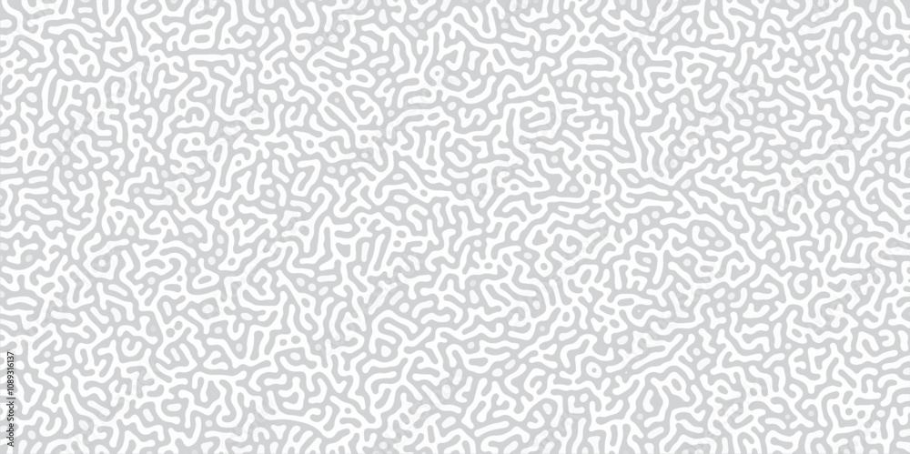 Poster Abstract Reaction-diffusion or Turing pattern natural texture in coral grey and white colour scheme. Linear design with biological shapes. Organic lines in memphis. abstract turing organic wallpape	