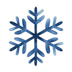 Fototapeta premium A blue snowflake with a white background