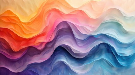 Fototapeta premium Abstract colorful wavy layers background. (2)