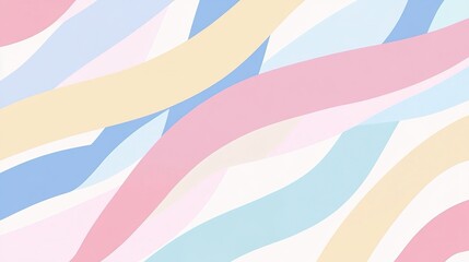 Fototapeta premium Elegant pastel waves design abstract art digital creation modern aesthetic vibrant colors trendy patterns