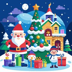 Happy Christmas day vector illustration