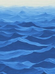 Obraz premium Cobalt Blue Desert Dunes Tileable Texture Background